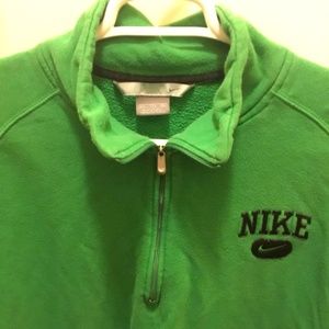 Vintage Nike Kelly Green Quarter Zip Sweatshirt
